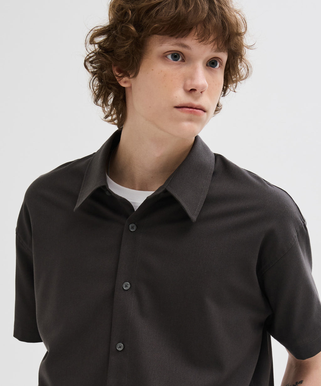 Summer Crop Short Sleeve Shirt [Charcoal]