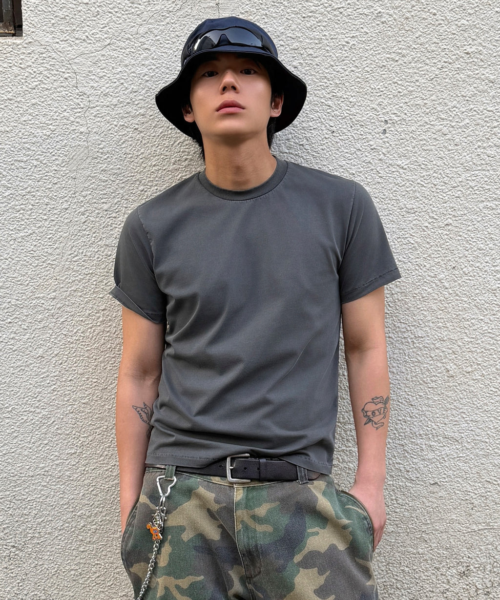 90s Vintage Fit Pigment T-Shirt [Charcoal]