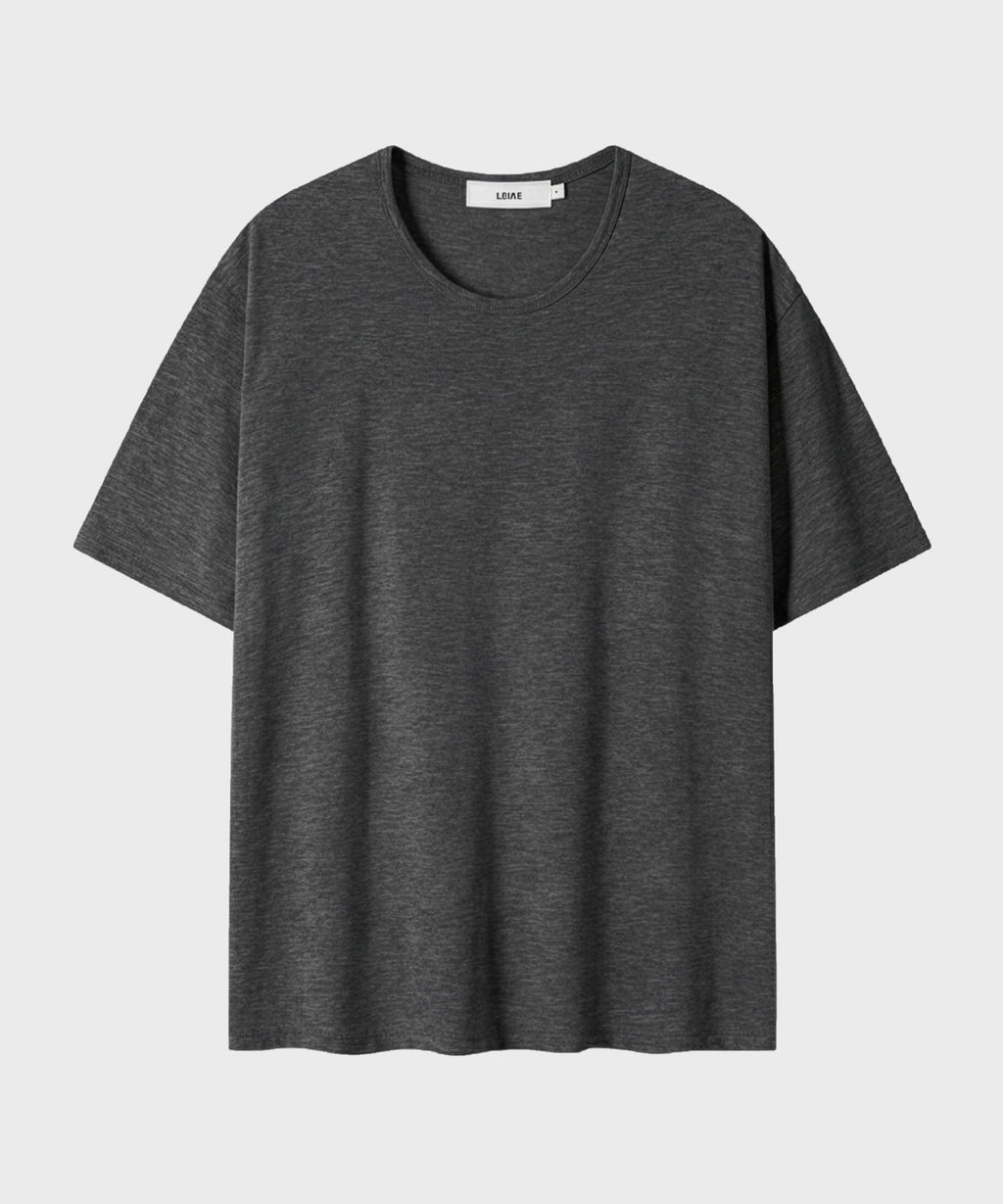 Soft U-Neck Inner T-Shirt [Charcoal]