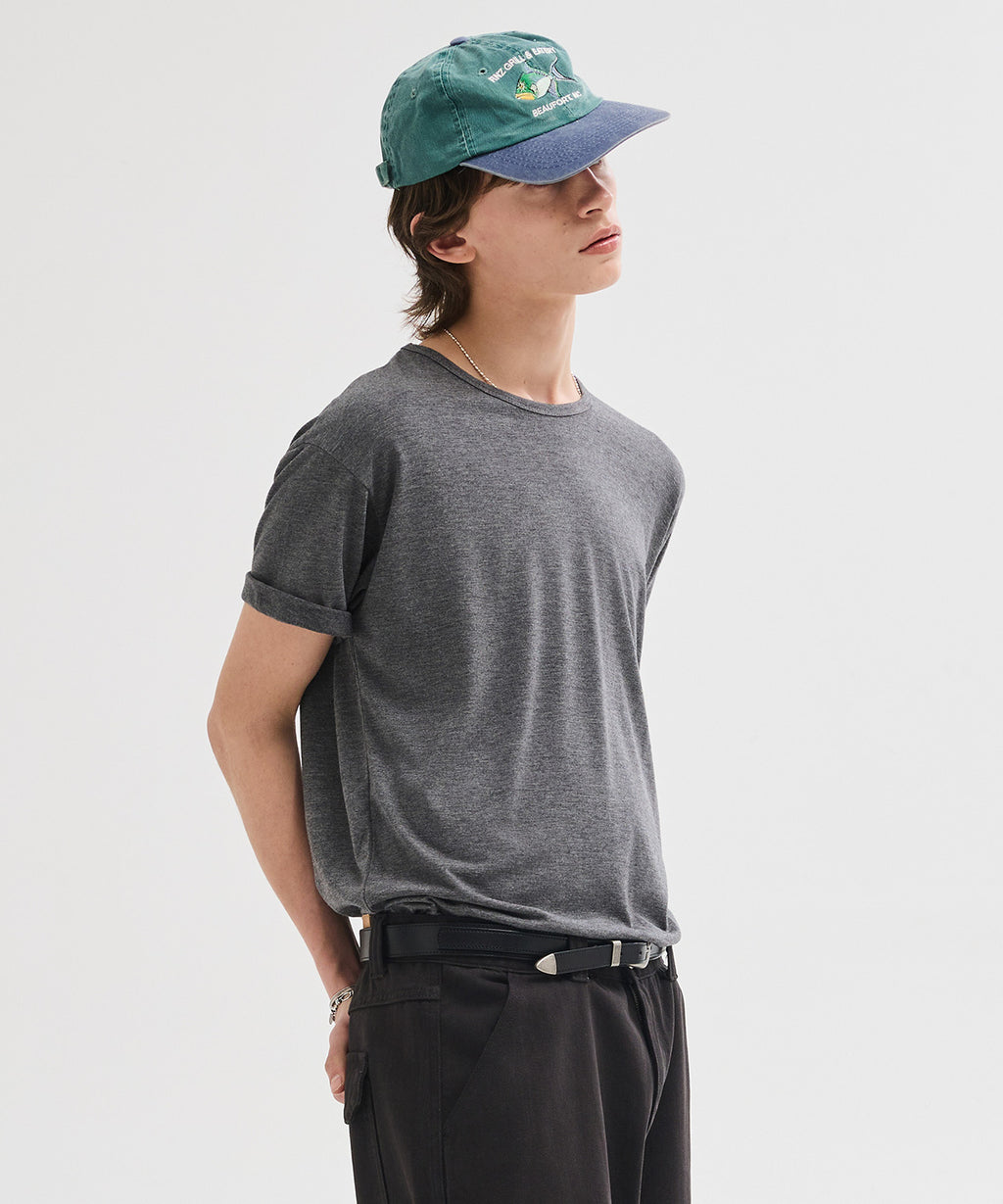 Soft U-Neck Inner T-Shirt [Charcoal]
