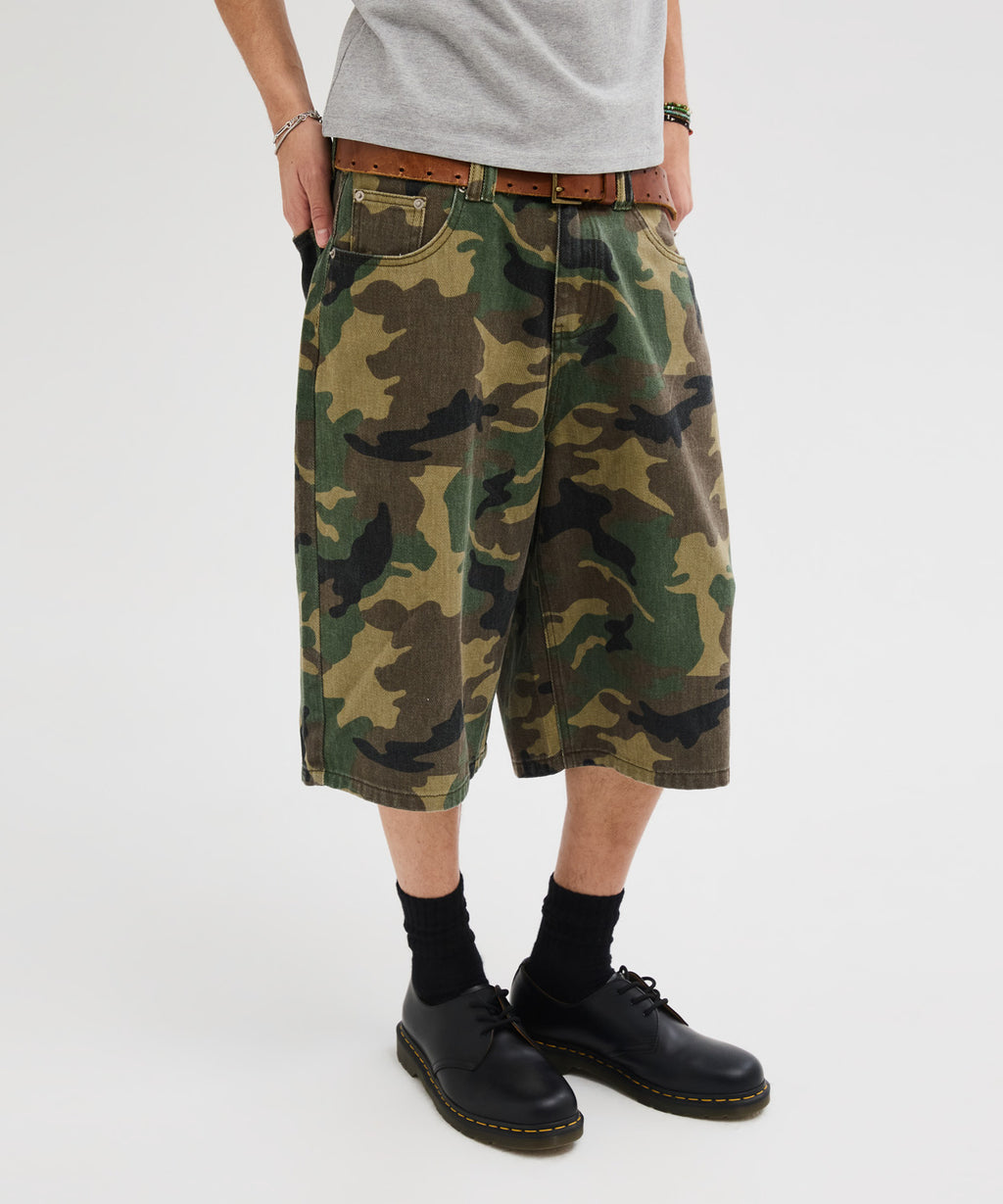 Everyday Bermuda Denim Shorts [Camouflage]