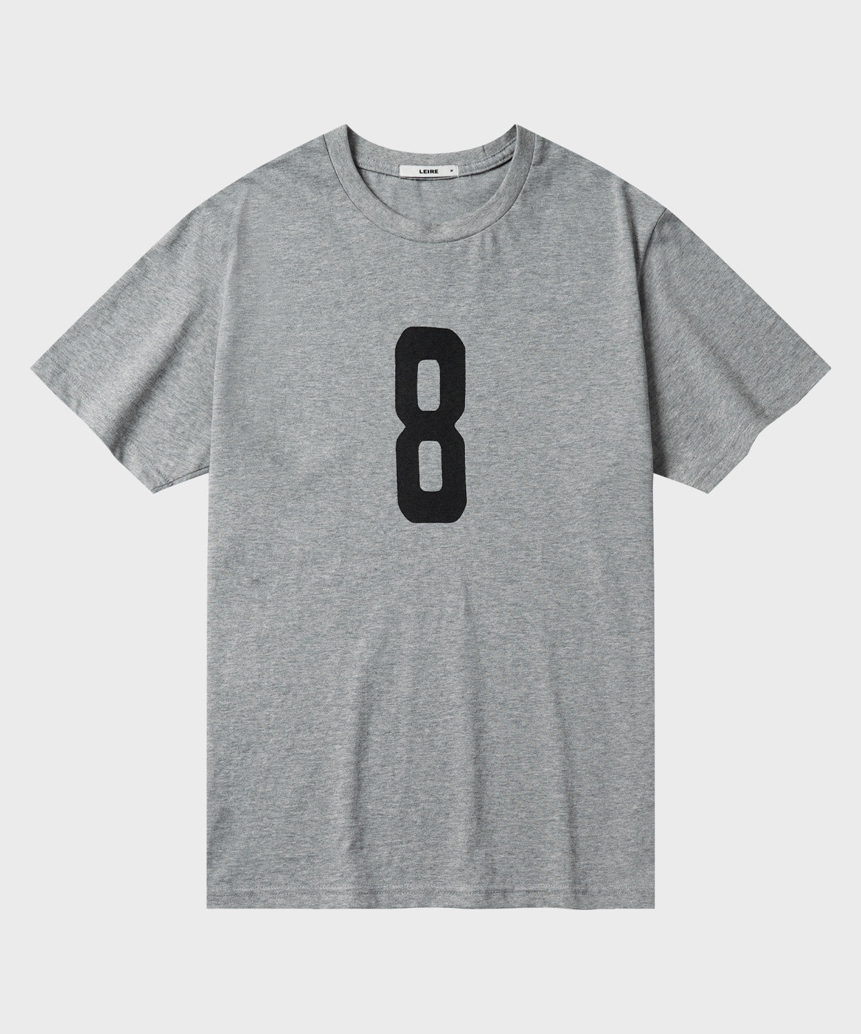 Vintage Number Print T-Shirt [Gray]
