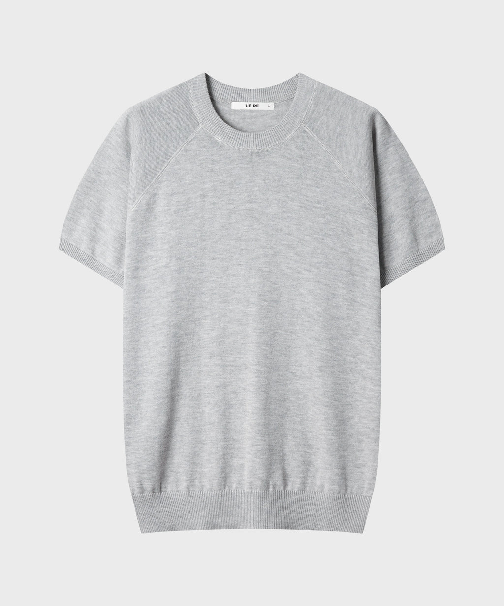 Vintage Fit Raglan Short Sleeve Knit [Gray]
