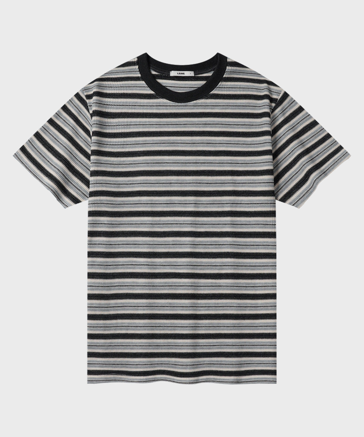 Summer Stripe Short Sleeve T-Shirt [Gray]
