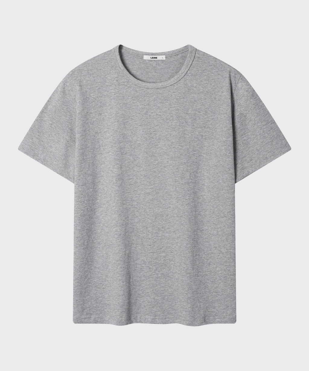 Stripe Layered Roll-Up T-Shirt [Gray]