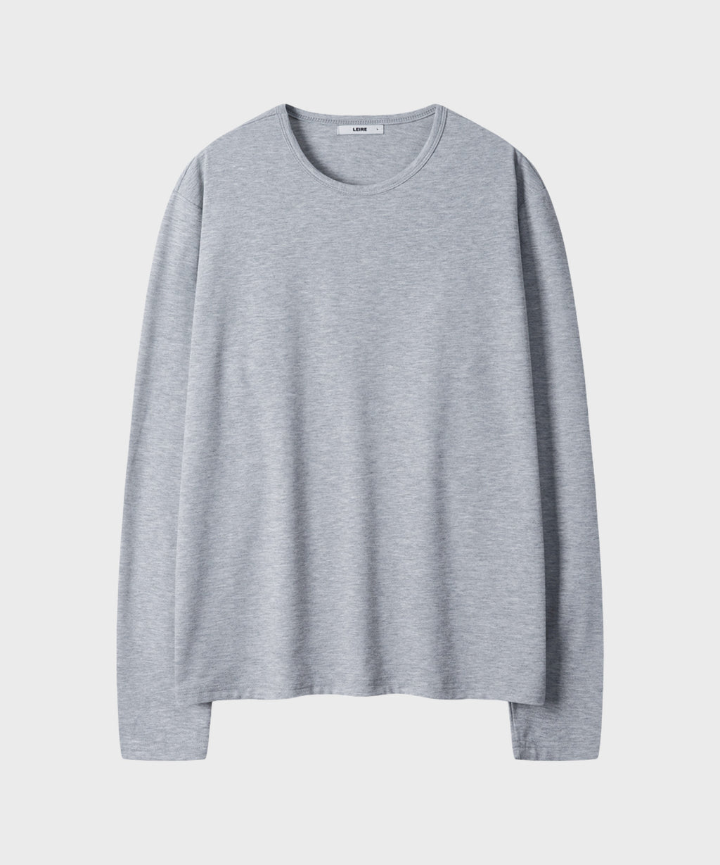 Soft Round Long Sleeve T-Shirt [Gray]