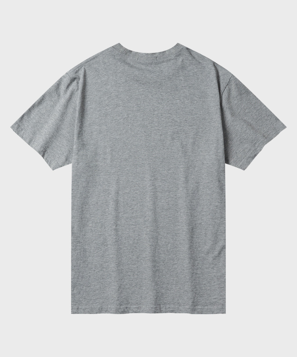 Vintage Lettering Print T-Shirt [Gray]