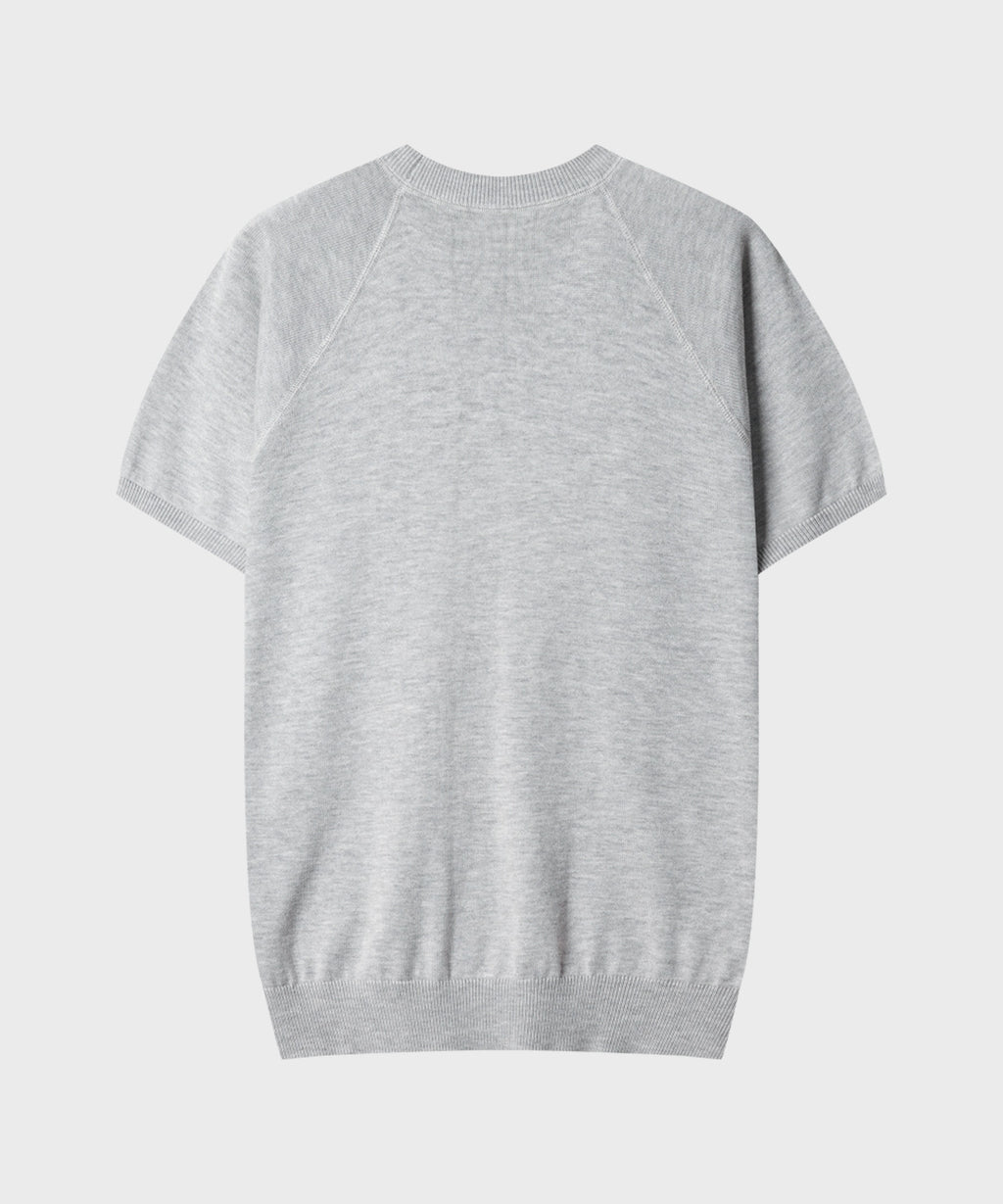 Vintage Fit Raglan Short Sleeve Knit [Gray]