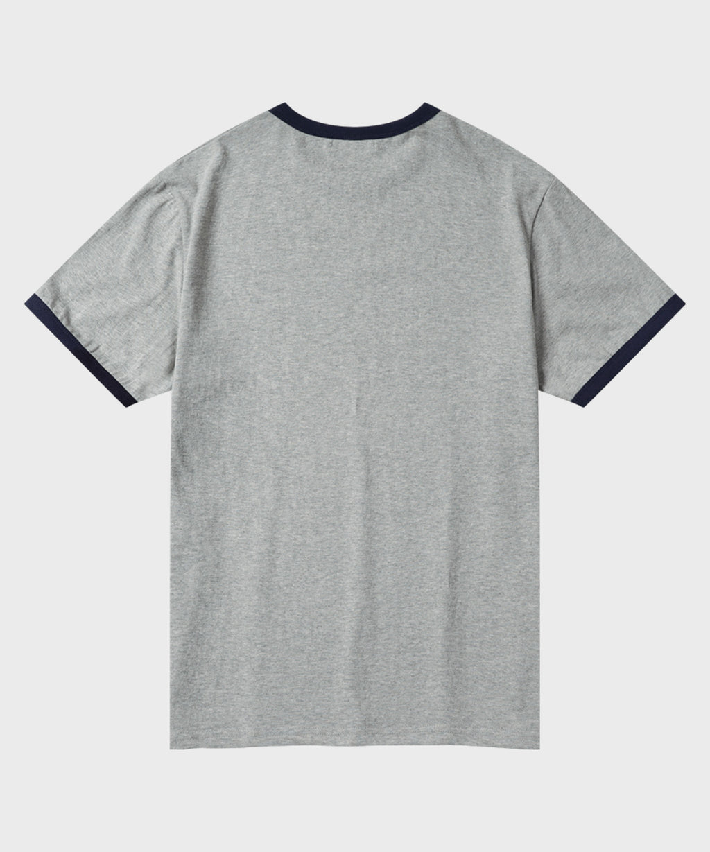 Essential Ringer Color-Block T-Shirt [Gray]