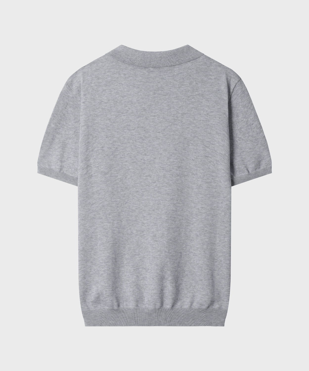 Muscle Fit Collar Short Sleeve Knit [Gray]