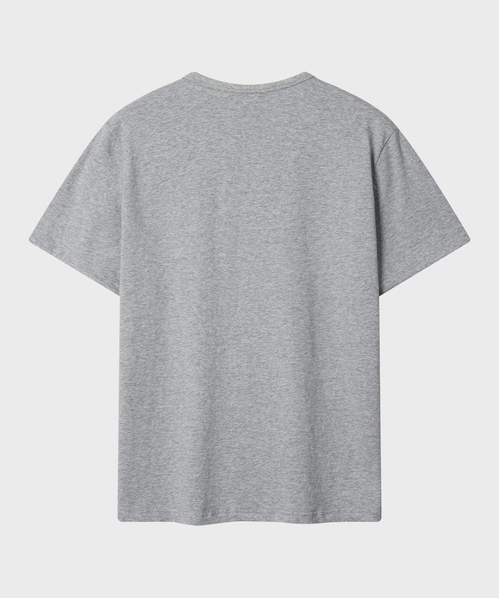 Stripe Layered Roll-Up T-Shirt [Gray]
