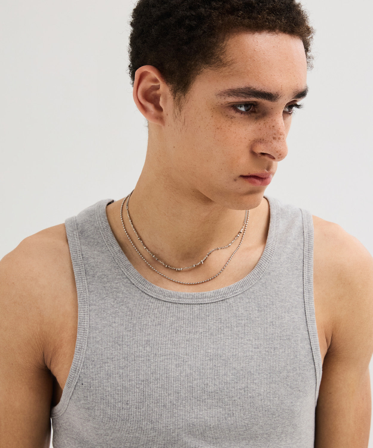 Essential Ribbed Sleeveless [Gray]