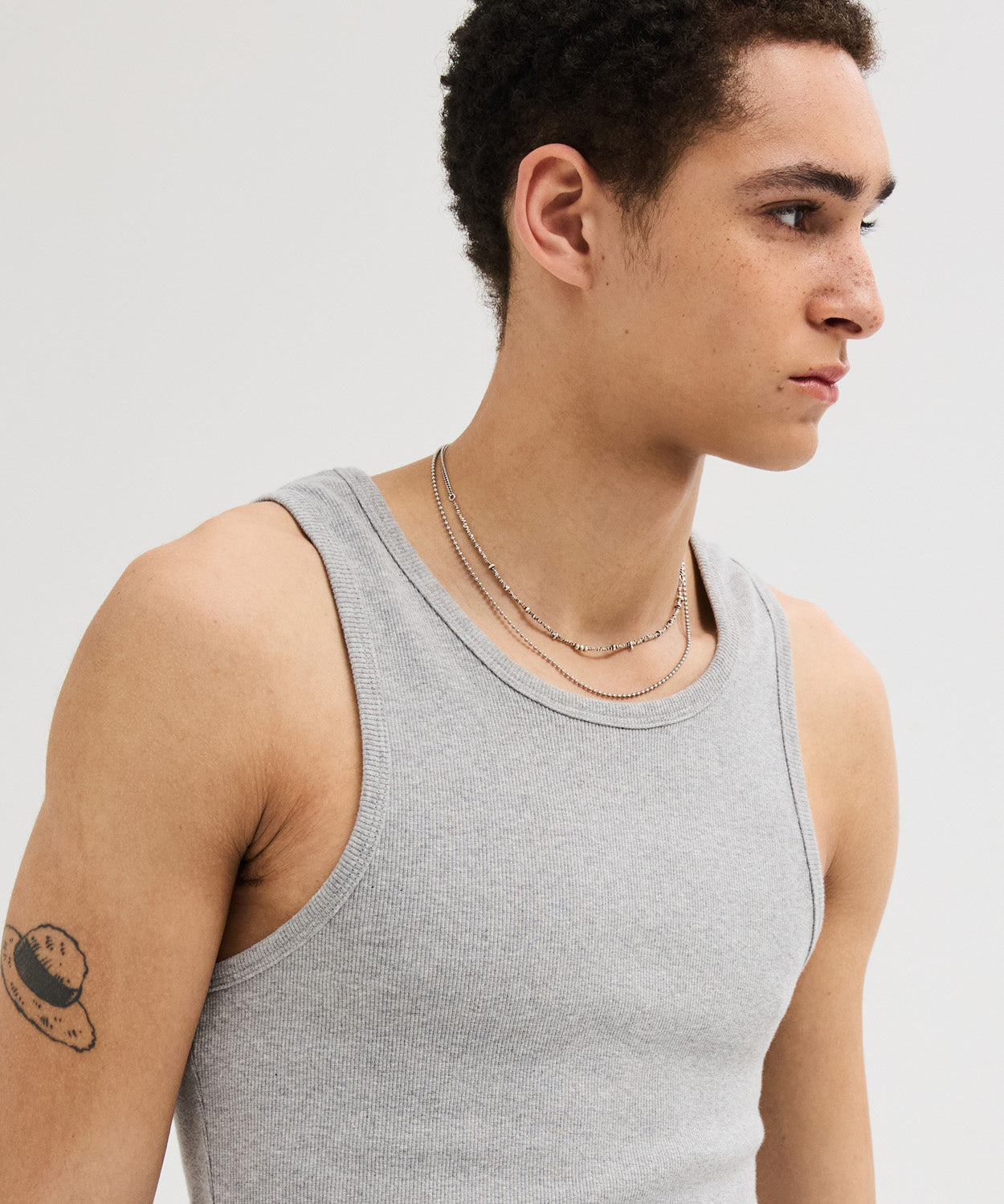 Essential Ribbed Sleeveless [Gray]