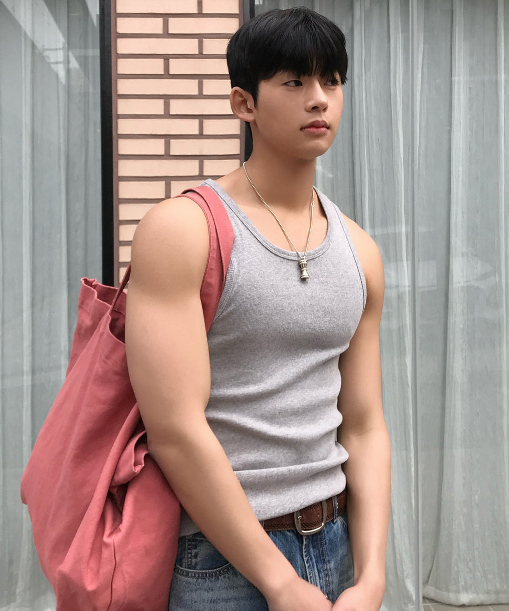 Essential Ribbed Sleeveless [Gray]
