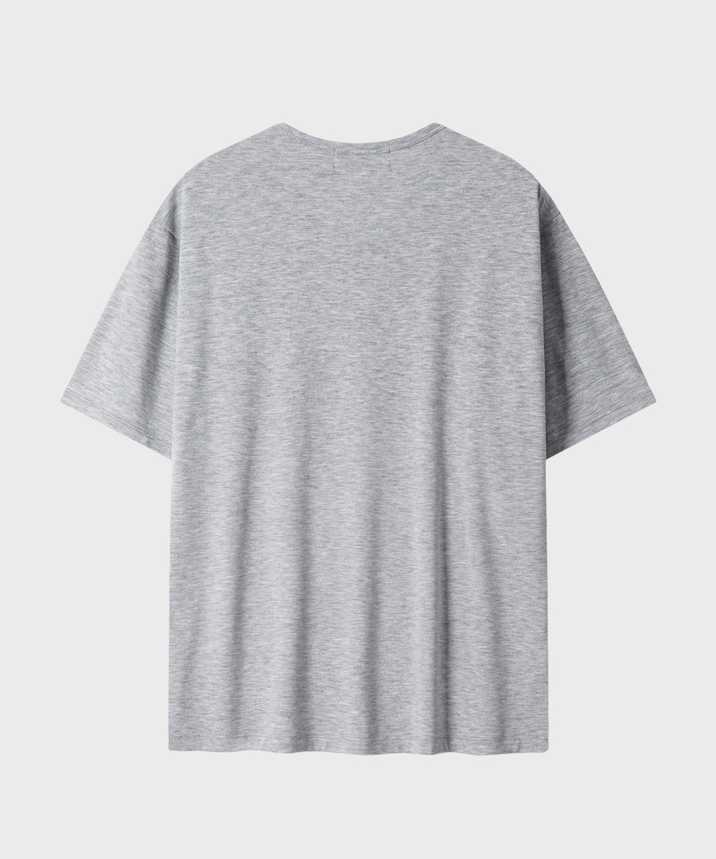 Soft U-Neck Inner T-Shirt [Grey]