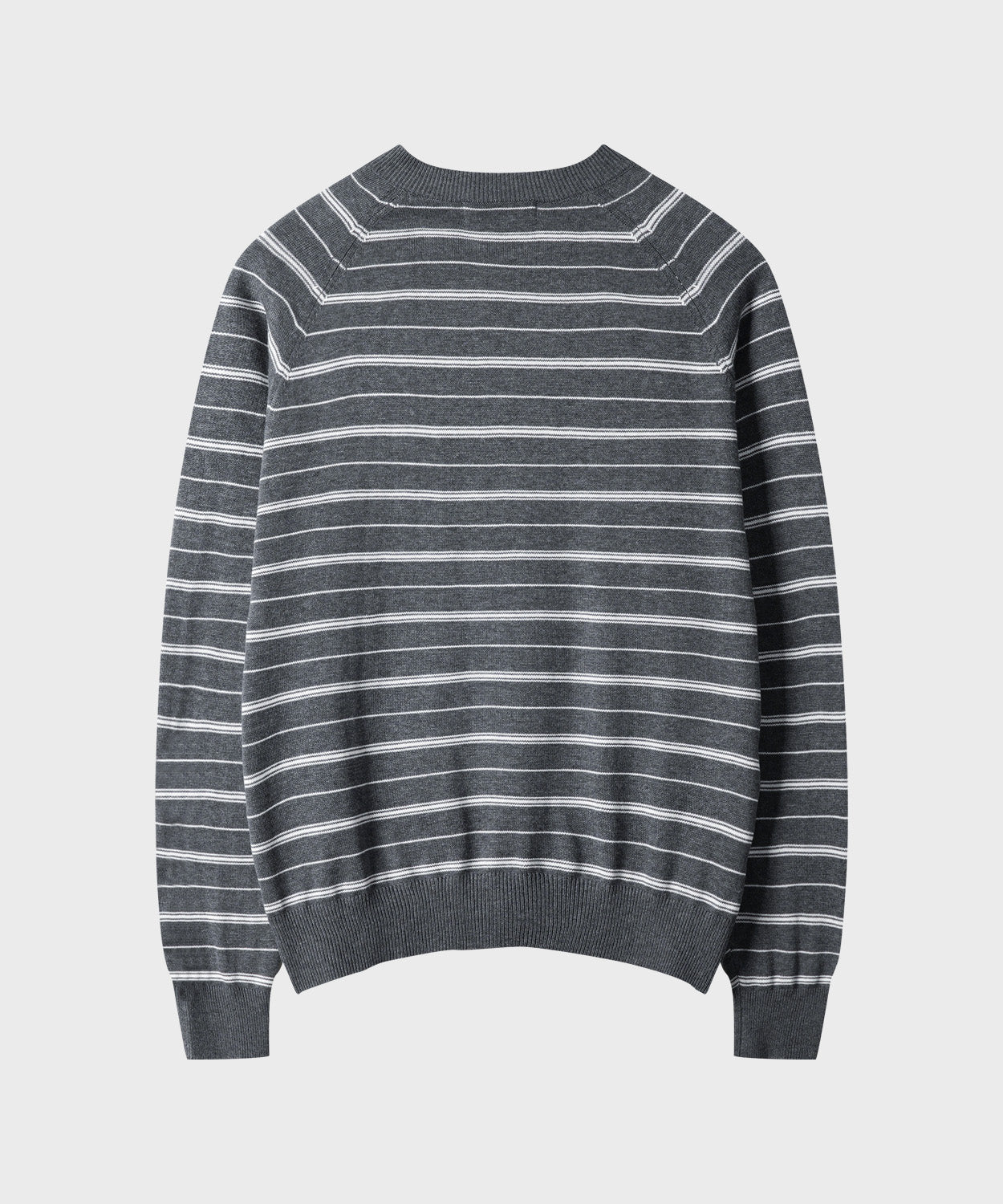 Diagonal Henley Neck Crop Knit [Grey ST]