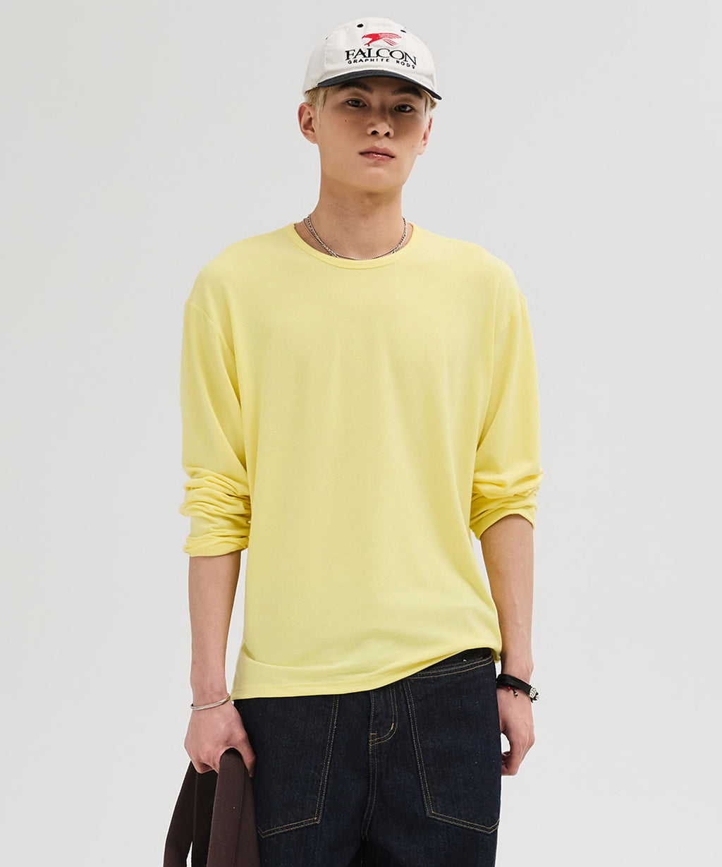 Soft Round Long Sleeve T-Shirt [Lemon]