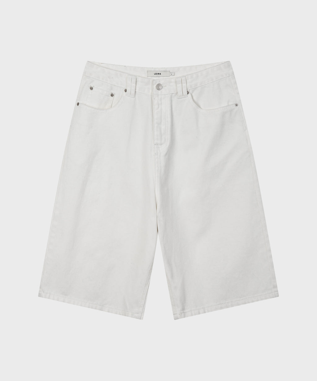Everyday Bermuda Denim Shorts [Ivory]