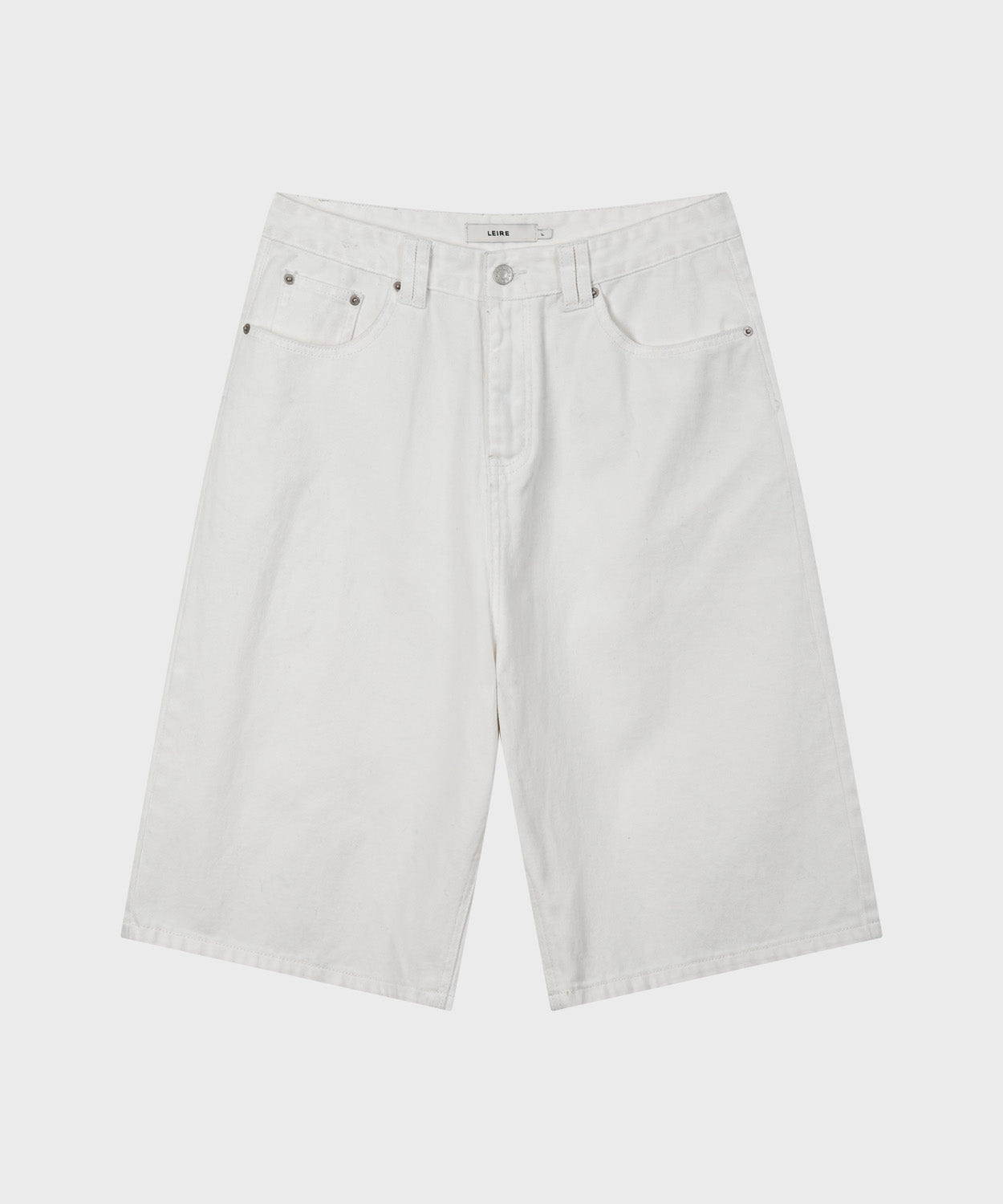 Everyday Bermuda Denim Shorts [Ivory]