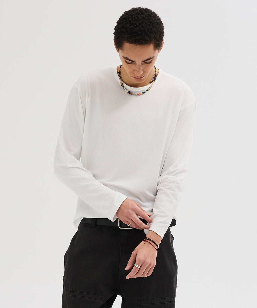 Soft Round Long Sleeve T-Shirt [Ivory]