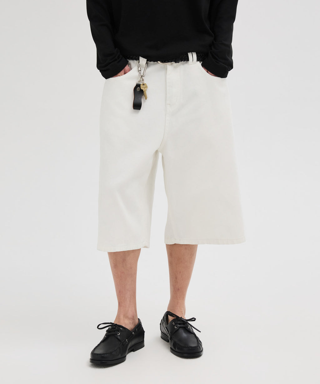 Everyday Bermuda Denim Shorts [Ivory]