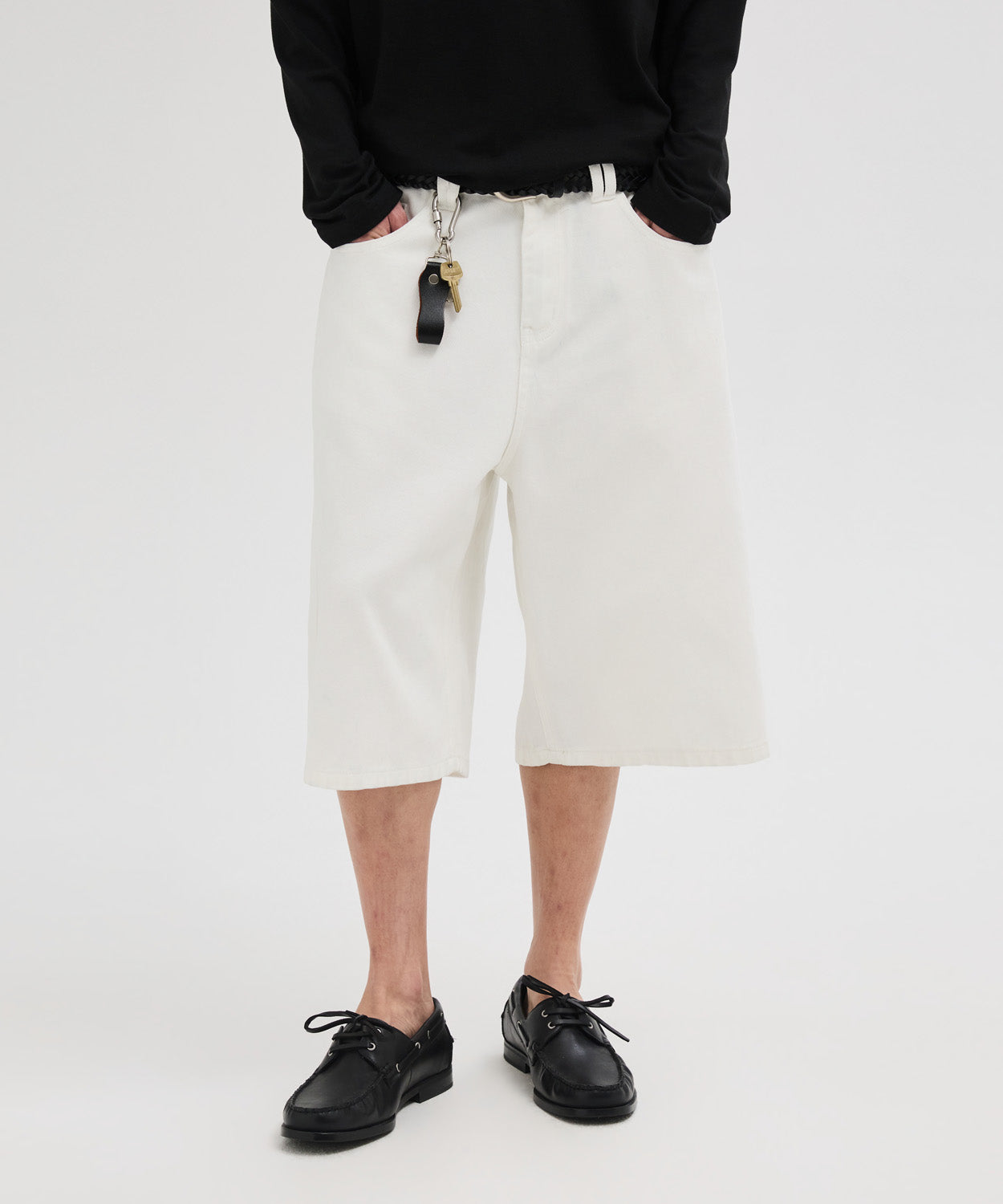 Everyday Bermuda Denim Shorts [Ivory]