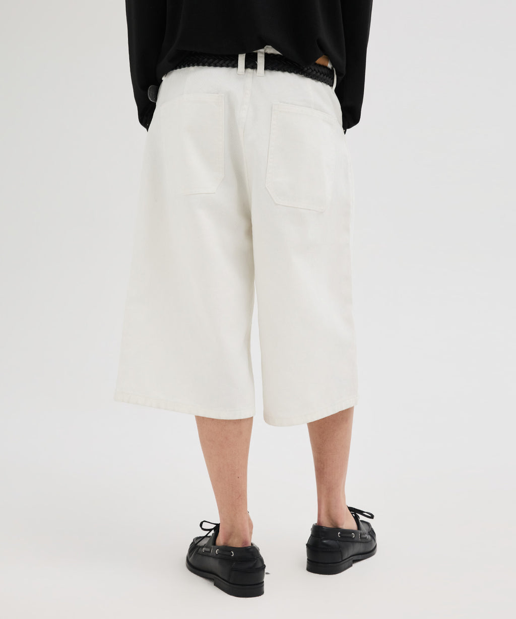 Everyday Bermuda Denim Shorts [Ivory]