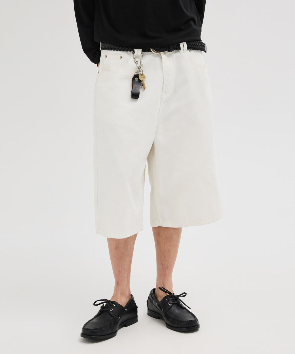 Everyday Bermuda Denim Shorts [Ivory]
