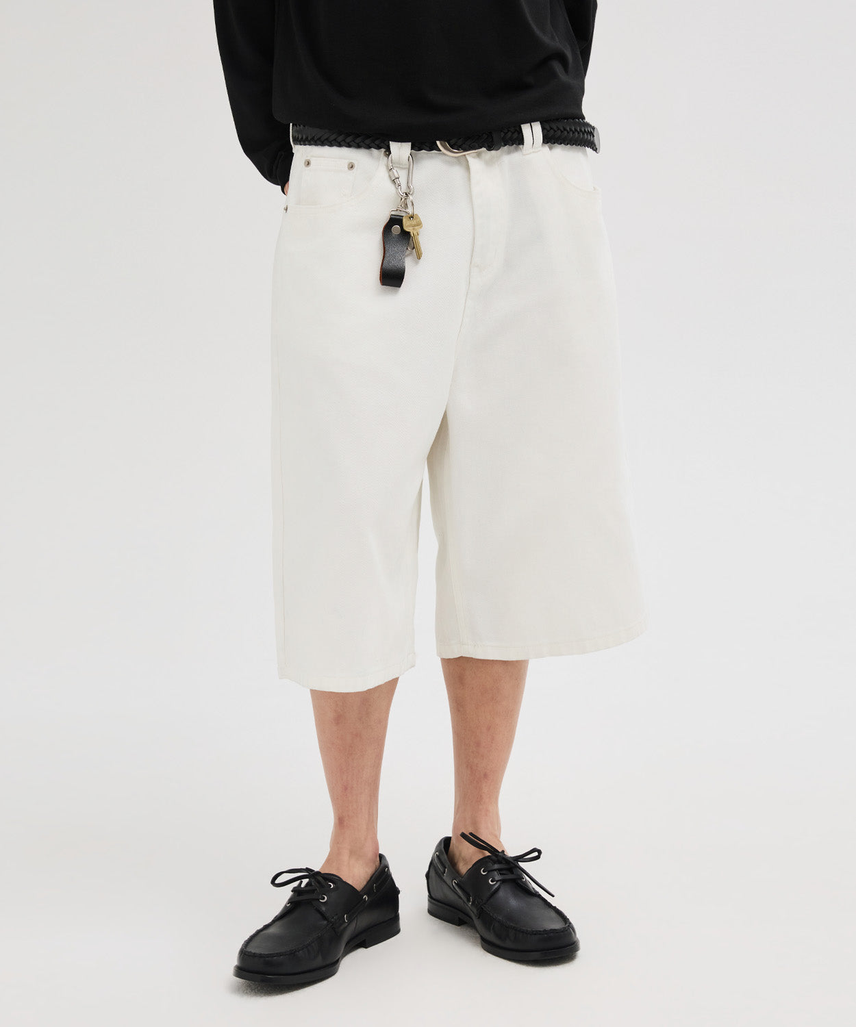 Everyday Bermuda Denim Shorts [Ivory]