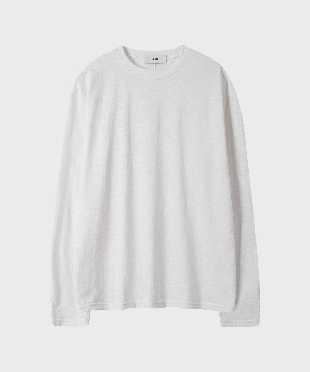 Slub Back Line Long Sleeve T-Shirt [Ivory]