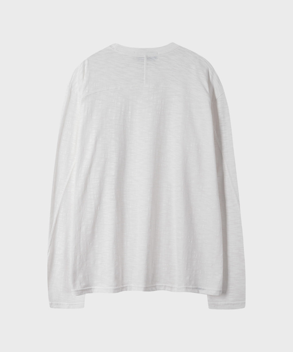 Slub Back Line Long Sleeve T-Shirt [Ivory]