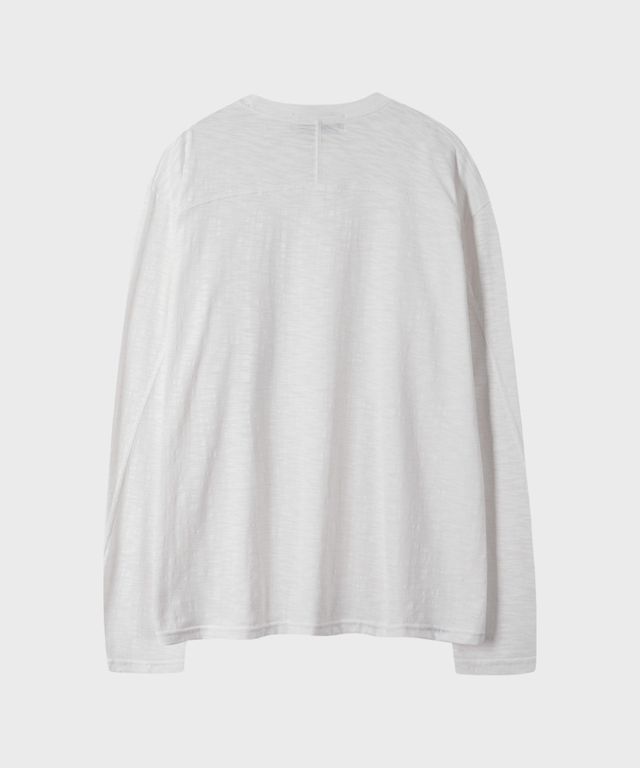 Slub Back Line Long Sleeve T-Shirt [Ivory]
