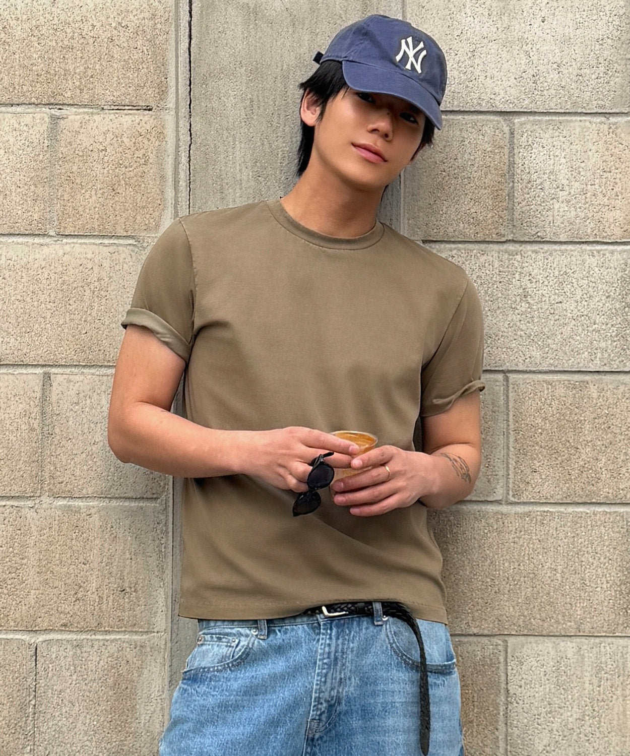 90s Vintage Fit Pigment T-Shirt [Khaki]