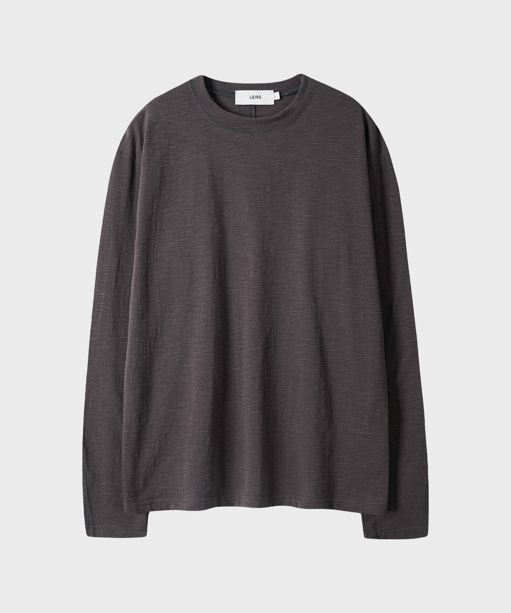 Slub Back Line Long Sleeve T-Shirt [Khaki]