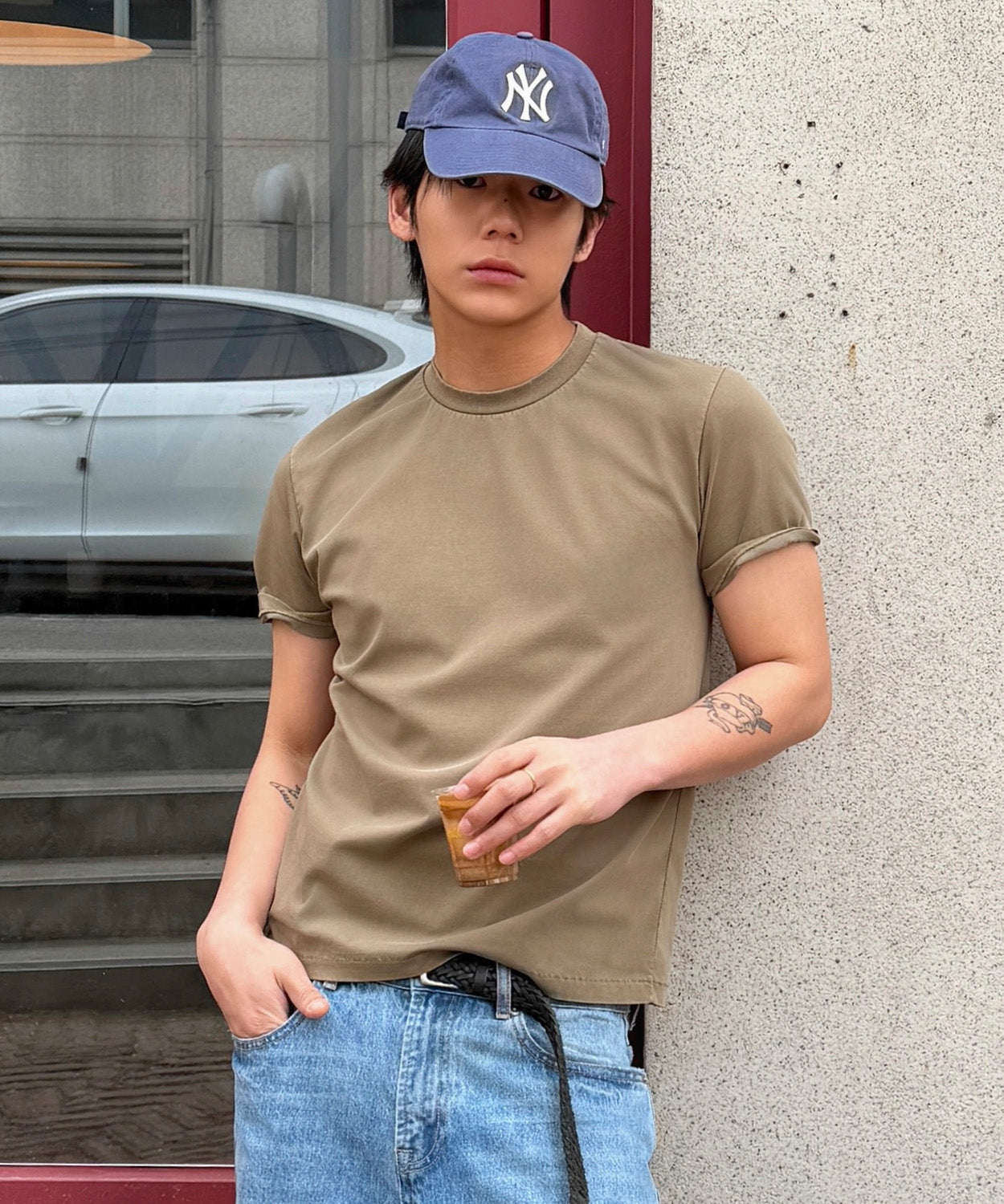90s Vintage Fit Pigment T-Shirt [Khaki]