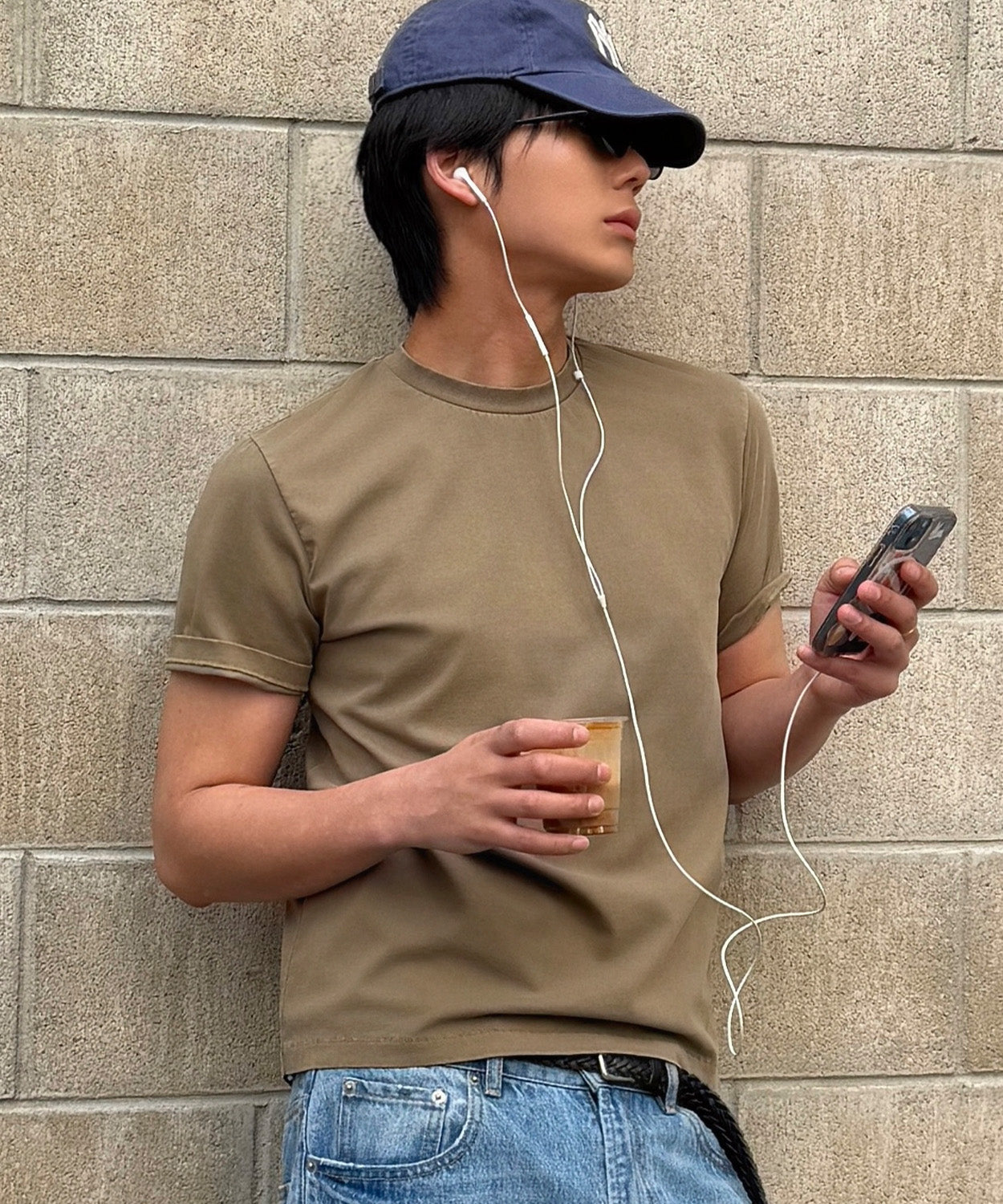 90s Vintage Fit Pigment T-Shirt [Khaki]