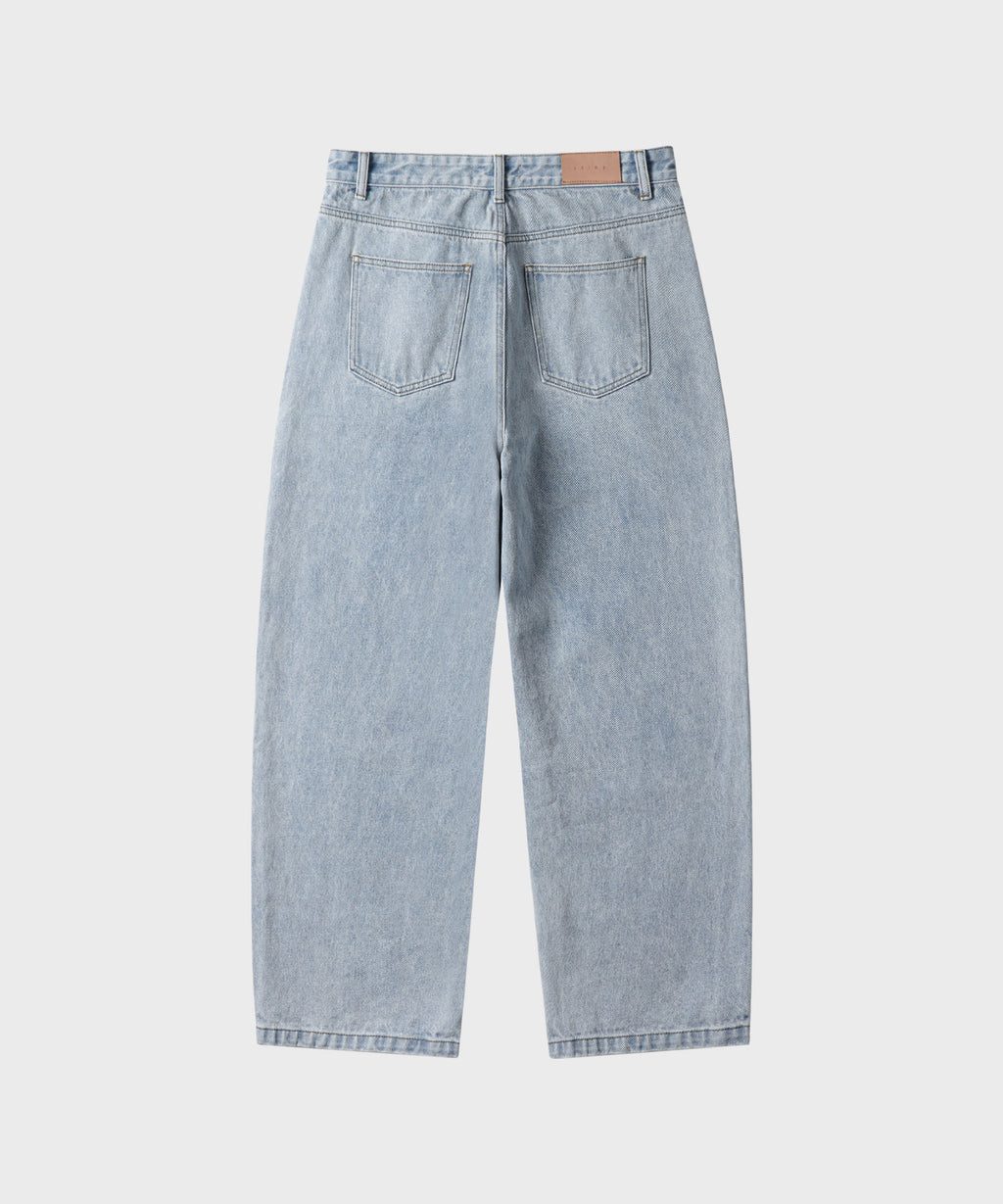 Essential Wide Denim Pants [Light Blue]