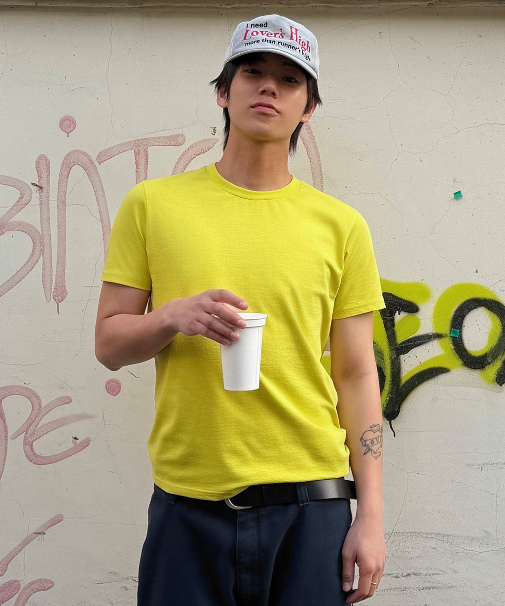 90s Vintage Fit Washed T-Shirt [Lime]