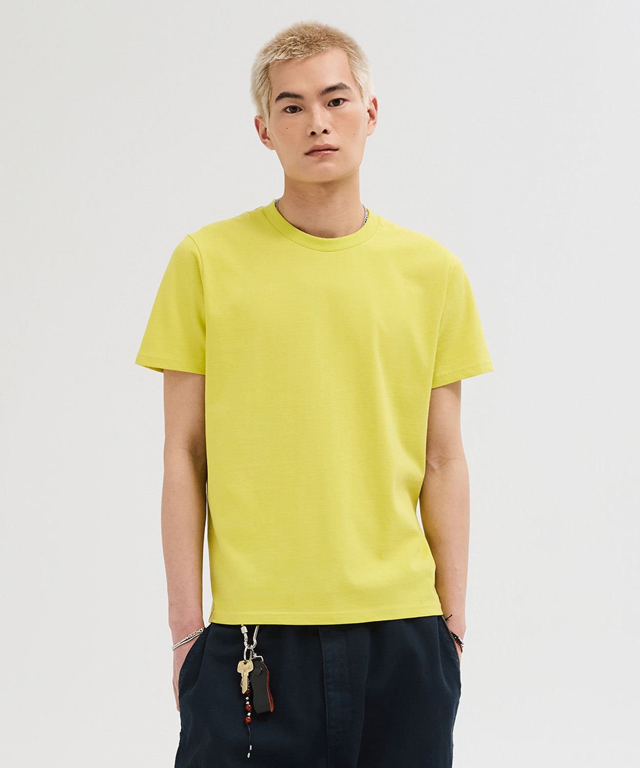 90s Vintage Fit Washed T-Shirt [Lime]