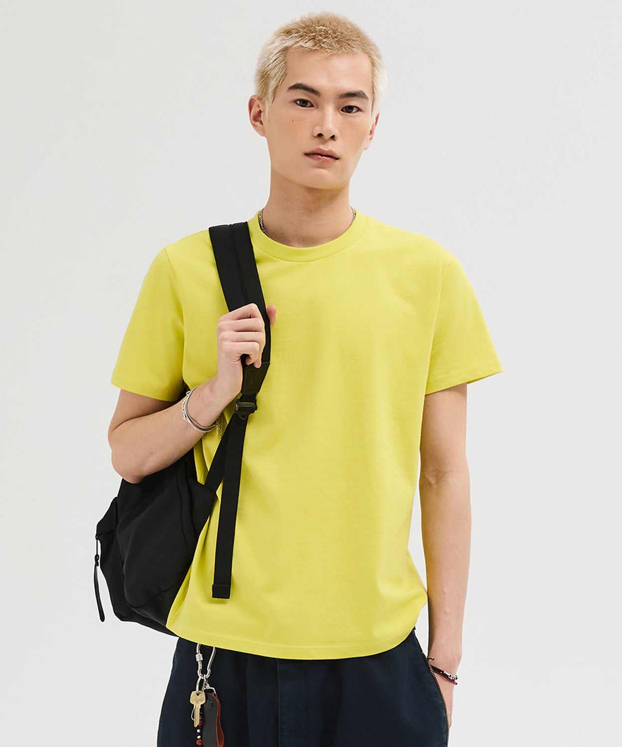 90s Vintage Fit Washed T-Shirt [Lime]