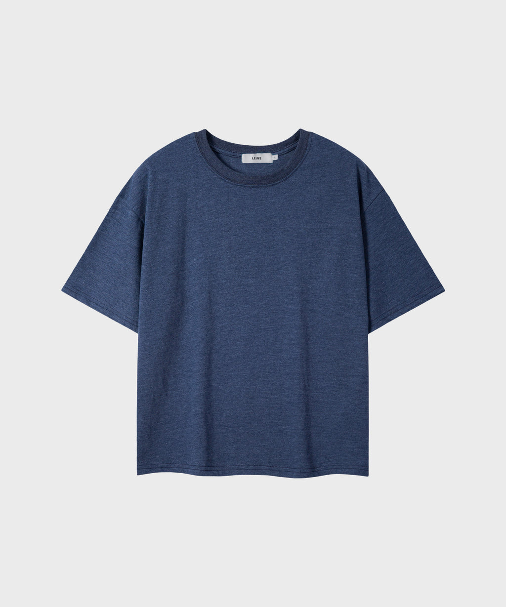 Essential Crop T-Shirt [Melange Blue]