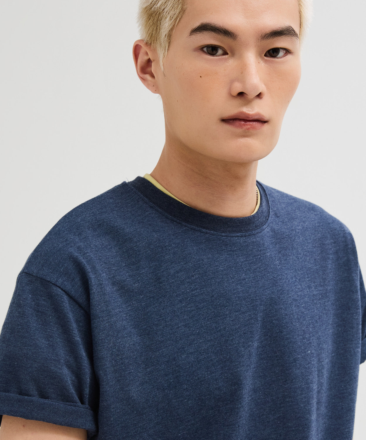 Essential Crop T-Shirt [Melange Blue]