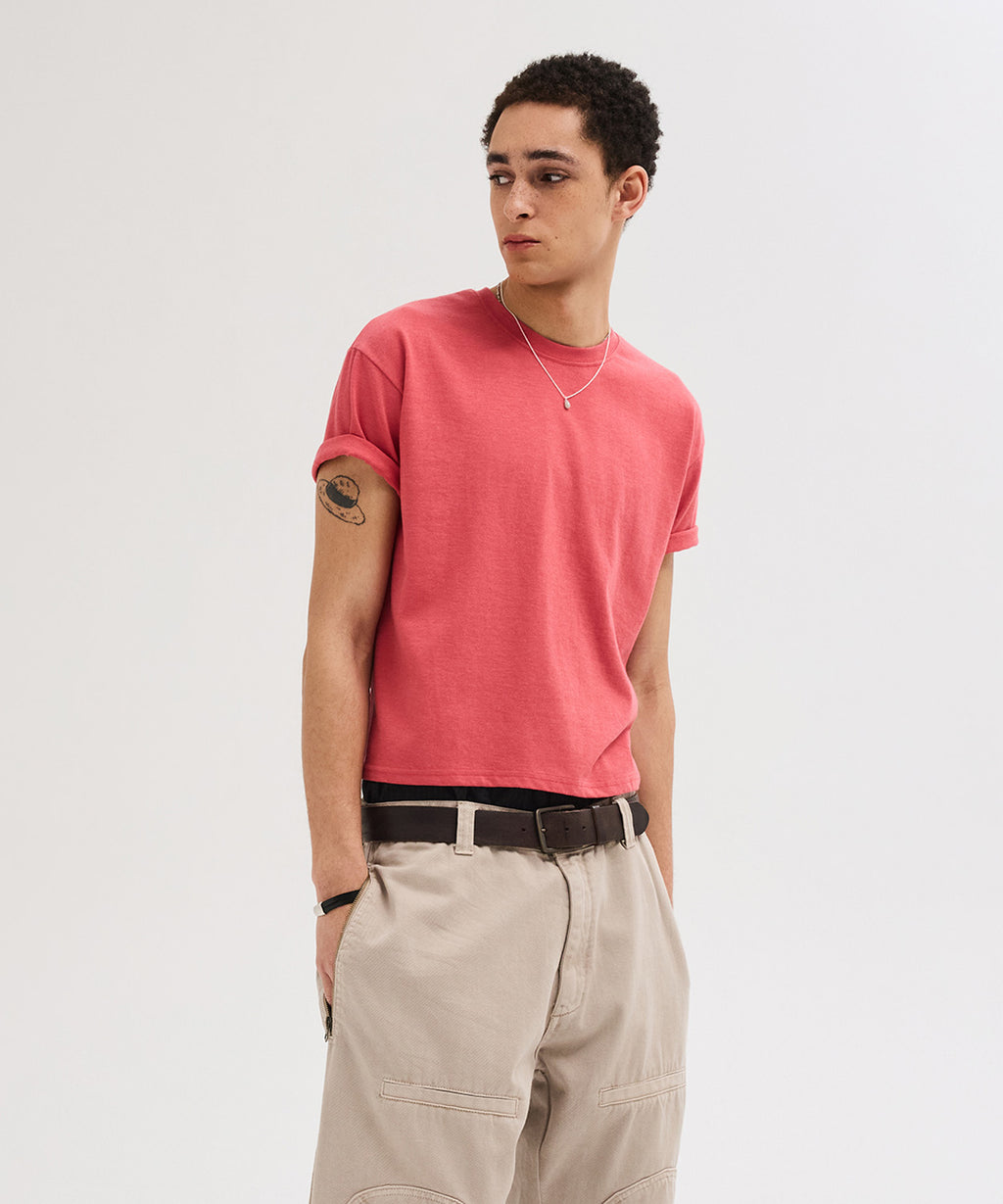 Essential Crop T-Shirt [Melange Red]