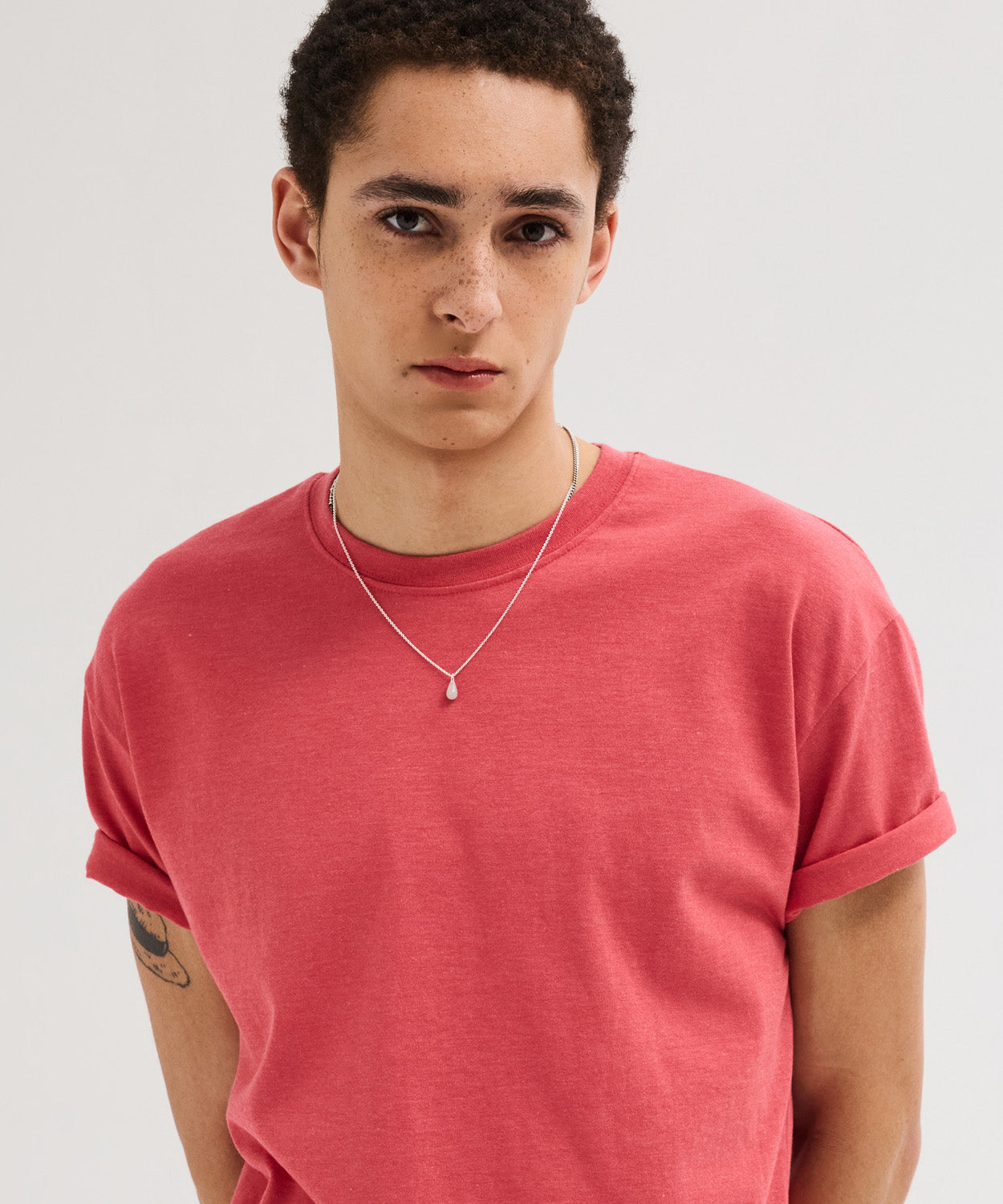 Essential Crop T-Shirt [Melange Red]