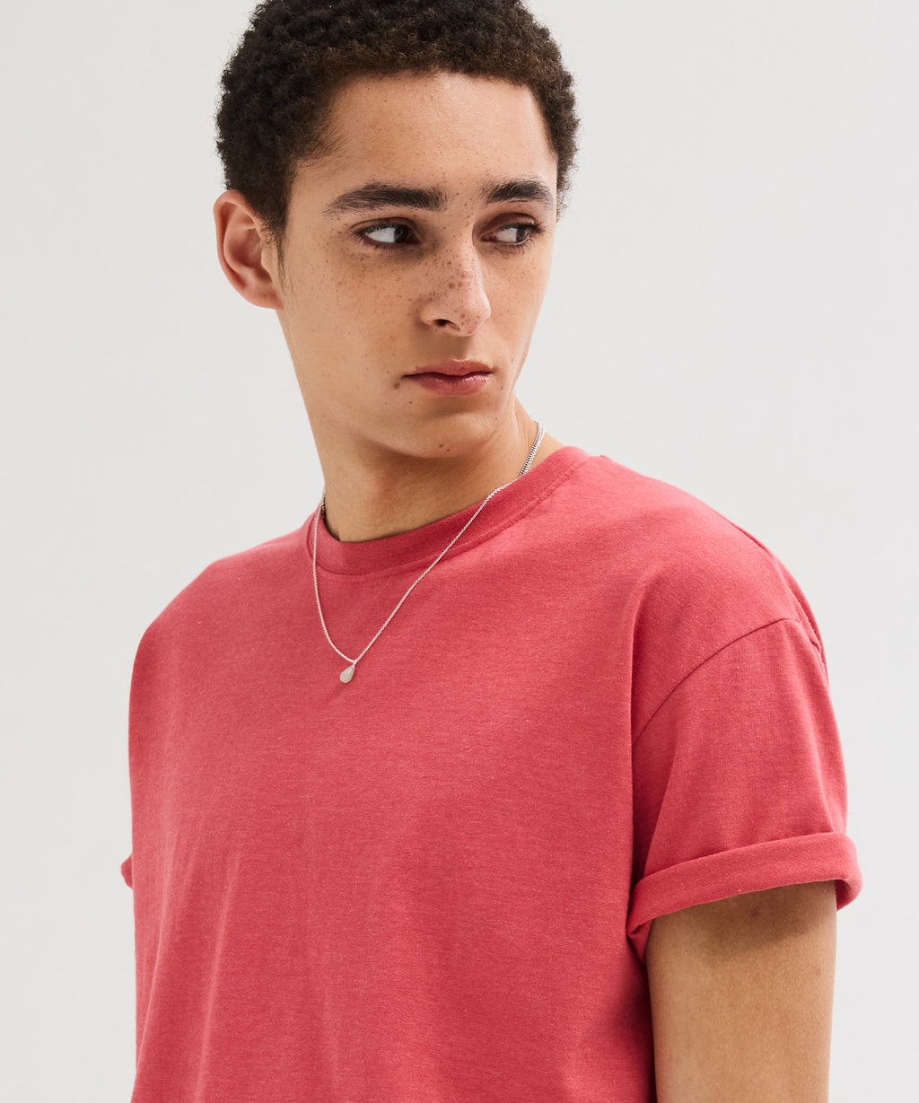 Essential Crop T-Shirt [Melange Red]