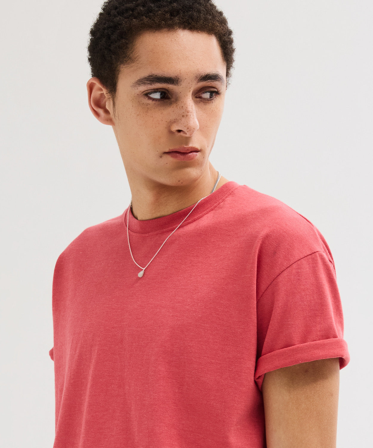 Essential Crop T-Shirt [Melange Red]