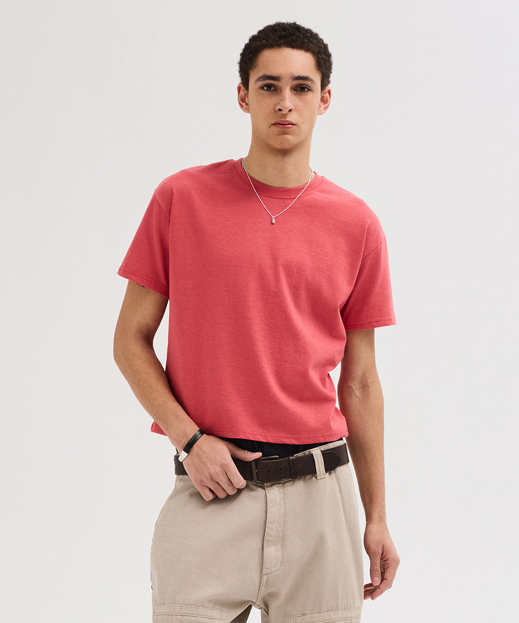 Essential Crop T-Shirt [Melange Red]