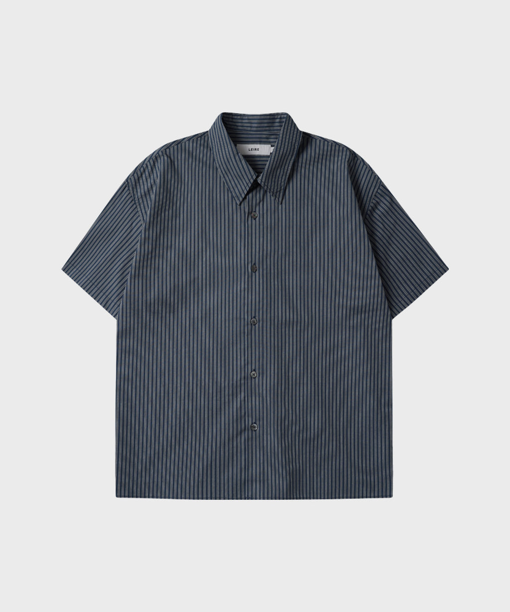 Essential Stripe Short Sleeve Shirt [Navy]