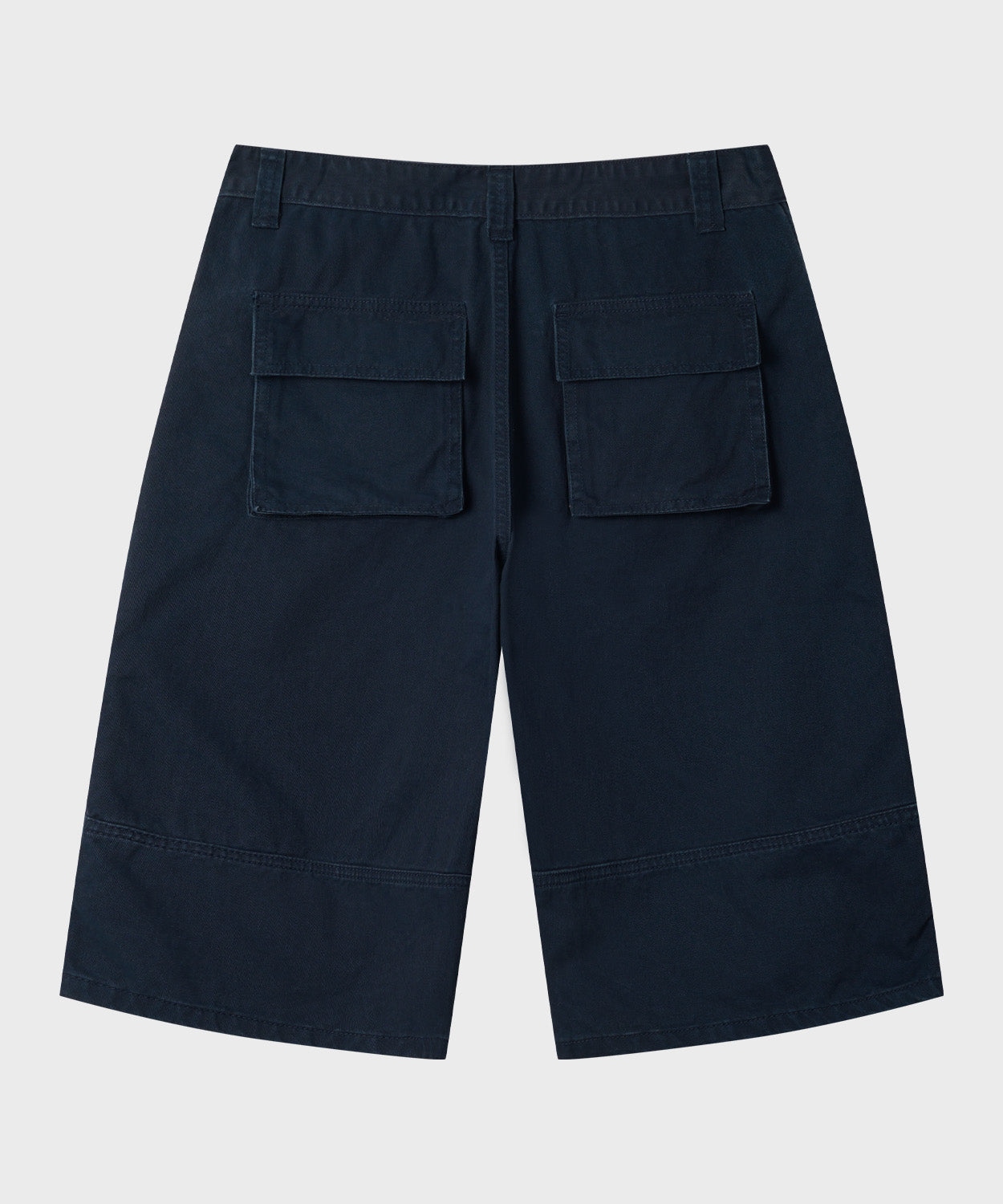 Side Zipper Cargo Bermuda Shorts [Navy]