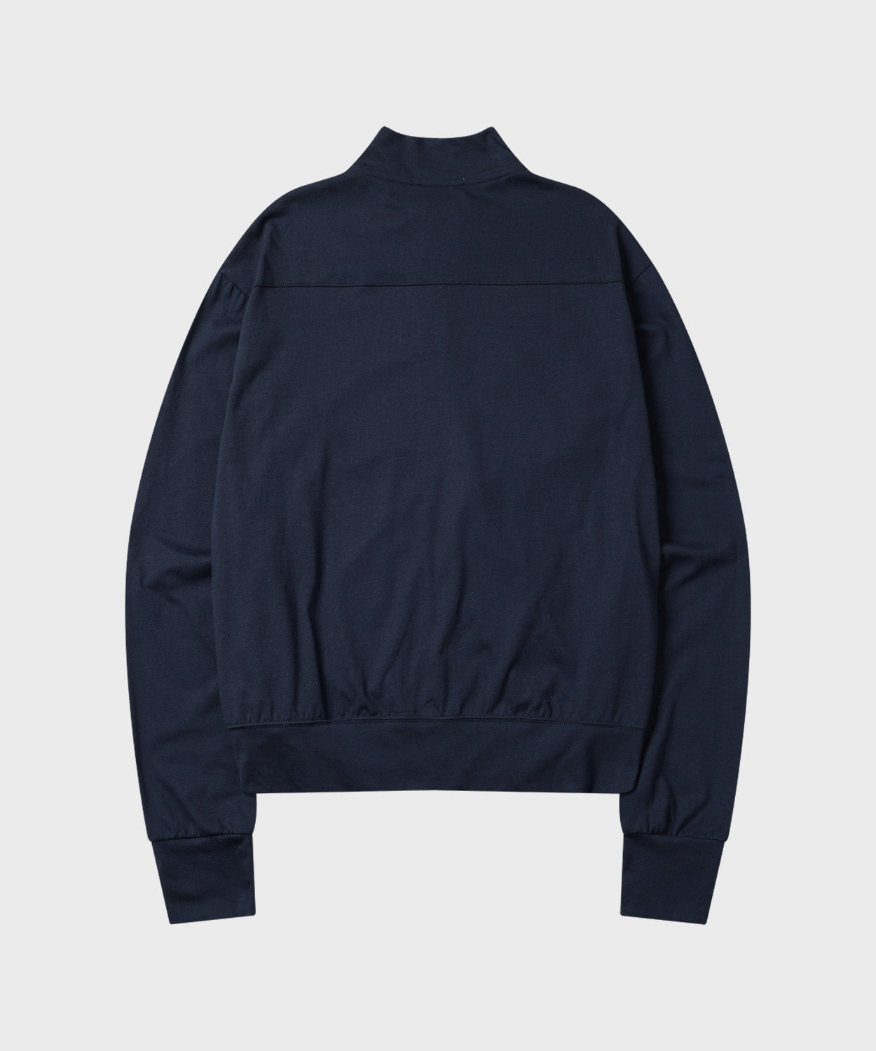 Slim Fit Light Jersey Zip-Up [Navy]